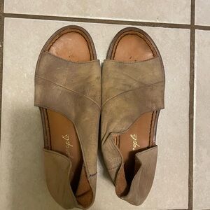 Free People Tan Leather Sandals